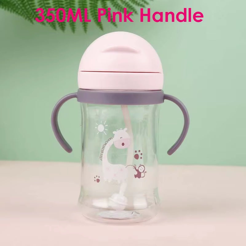Children Baby Feeding Bottle Cup 420ML Kids Bottle with Handle Sling Infant Drink Training Learning Drinker Water Bottle