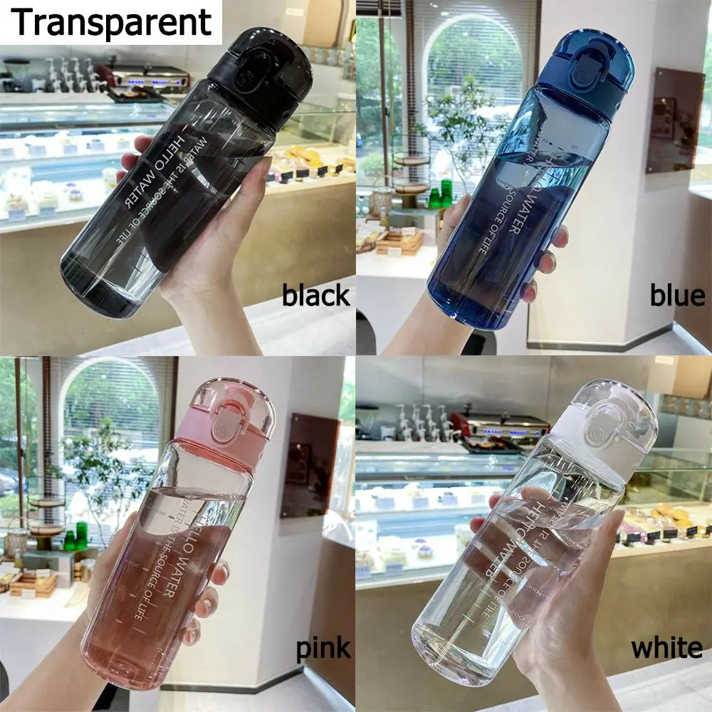 Sports Transparent Water Bottle 780Ml Portable Gym Travel Clear Leakproof Drinking Bottle Frosted Bottle
