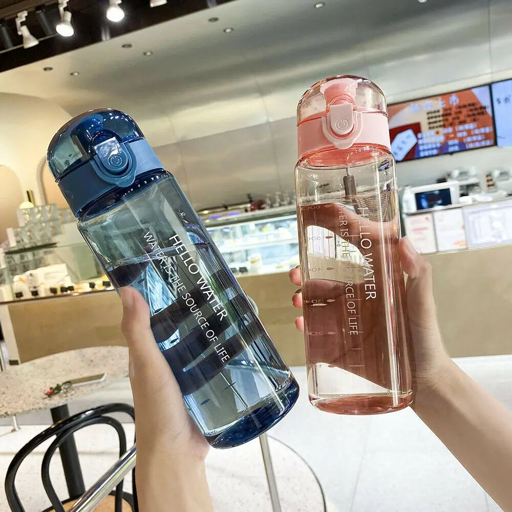 Sports Transparent Water Bottle 780Ml Portable Gym Travel Clear Leakproof Drinking Bottle Frosted Bottle