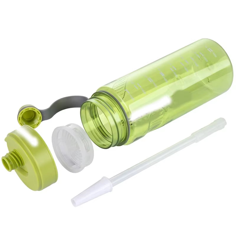 Plastic Sports Water Bottle with Straw, Healthy Life Nutrition Bottle, Wholesale Pirce, 1000Ml, Clearance Sale