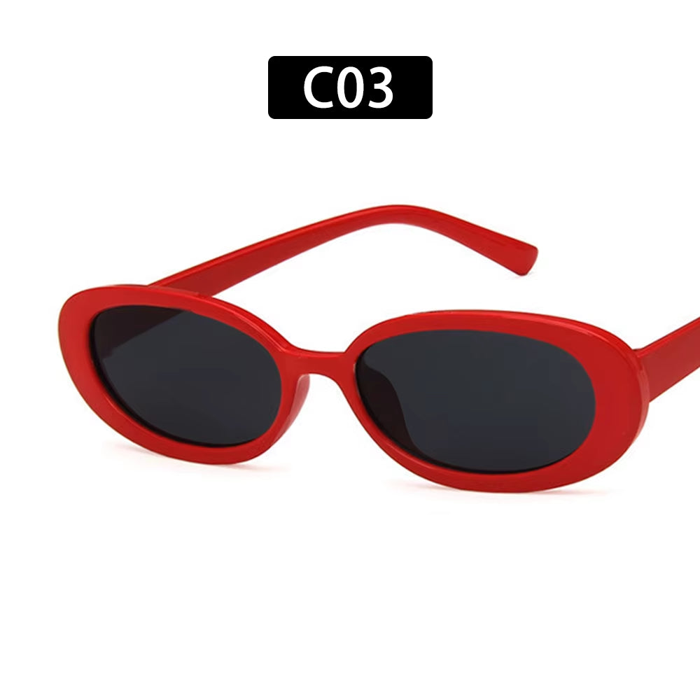 1 PC Retro Sunglasses for Women Small Oval Frame Sun Glasses Fashion Shades Polarized Eyewear UV400 Sunglasses