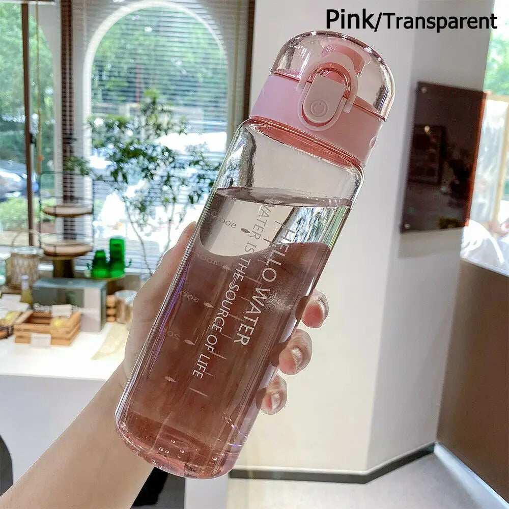 Sports Transparent Water Bottle 780Ml Portable Gym Travel Clear Leakproof Drinking Bottle Frosted Bottle
