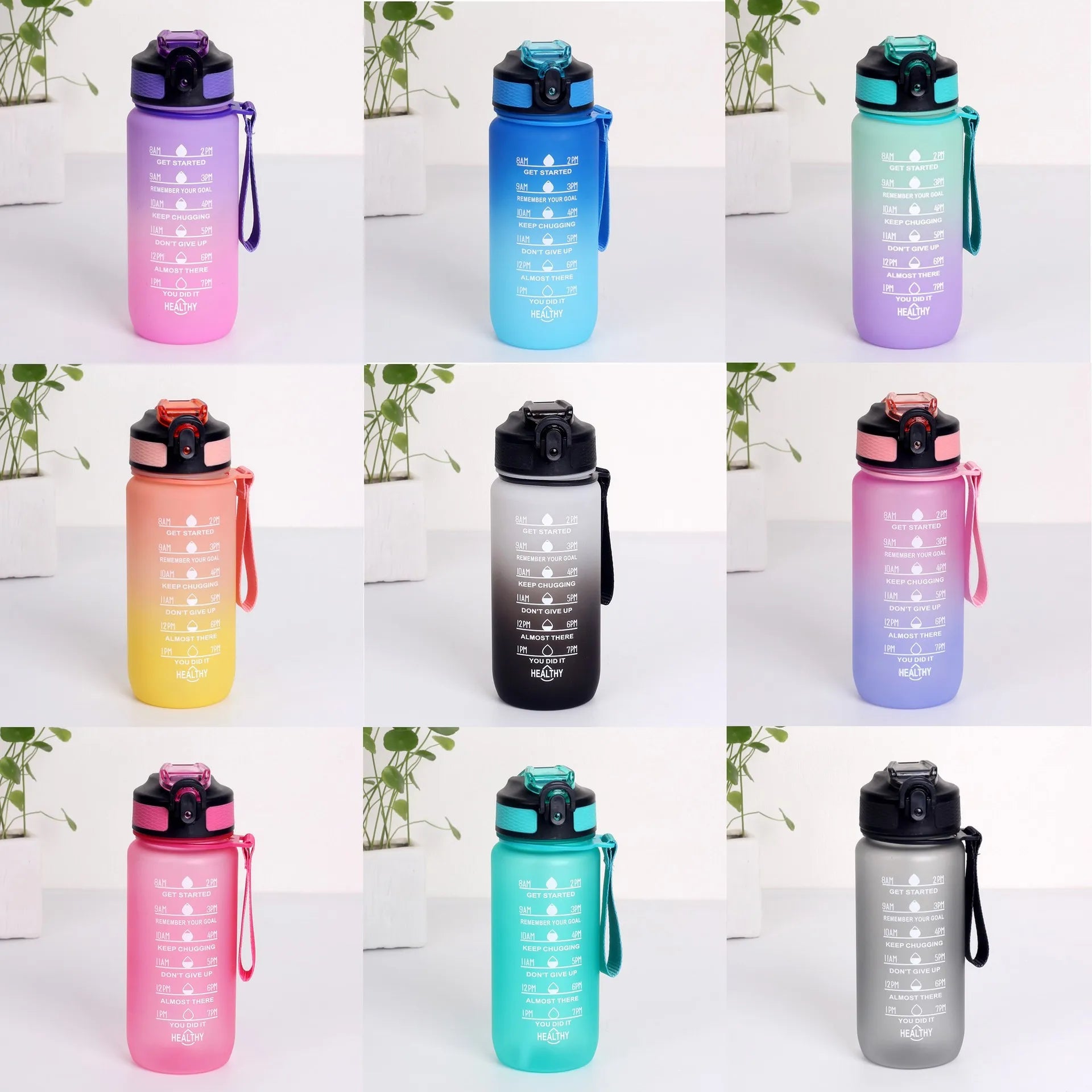 600Ml Outdoor Fitness Colorful Space Bottle Portable Bounce Lid Men Women Sport Water Bottle Cup