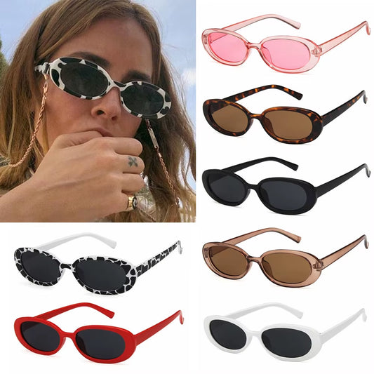 1 PC Retro Sunglasses for Women Small Oval Frame Sun Glasses Fashion Shades Polarized Eyewear UV400 Sunglasses