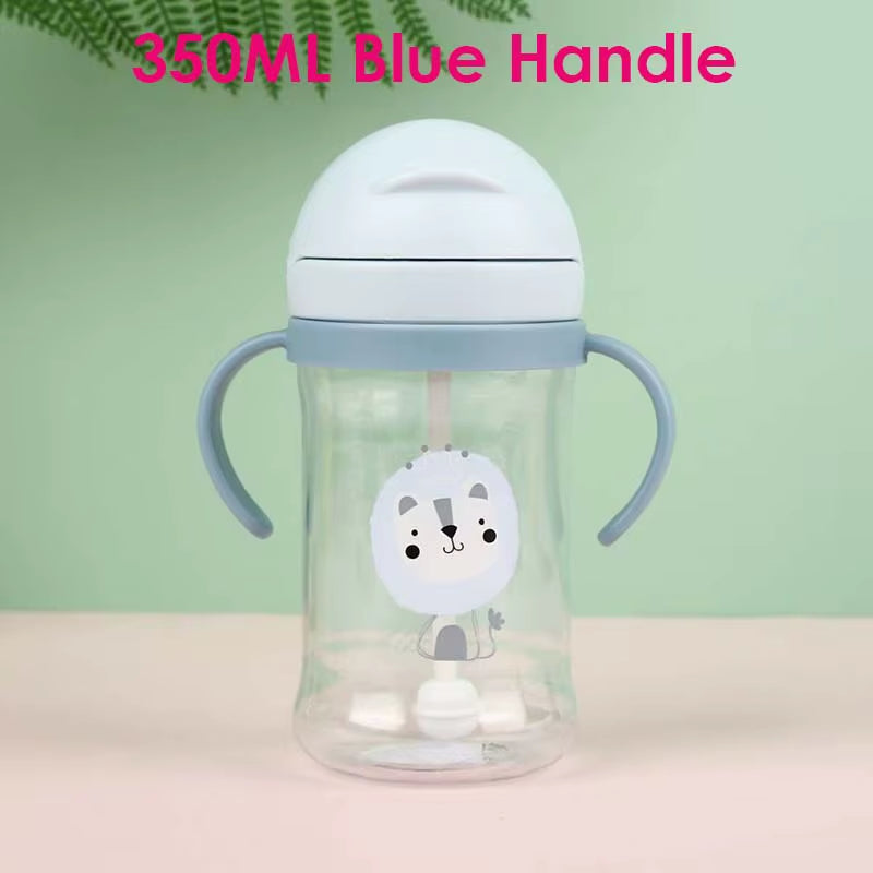 Children Baby Feeding Bottle Cup 420ML Kids Bottle with Handle Sling Infant Drink Training Learning Drinker Water Bottle