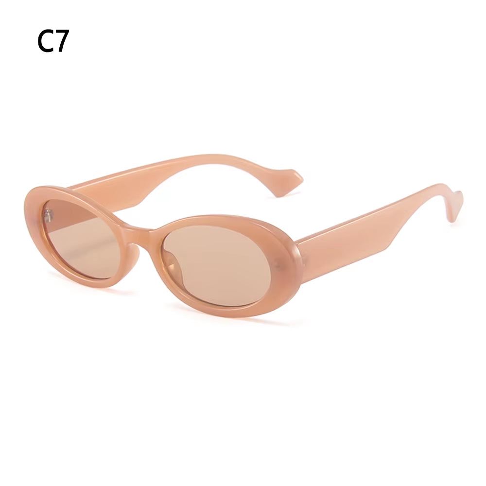 1 PC Retro Sunglasses for Women Small Oval Frame Sun Glasses Fashion Shades Polarized Eyewear UV400 Sunglasses
